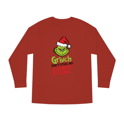 Grinch Don't Kill My Vibe Design 2 Christmas Long Sleeve T-Shirt