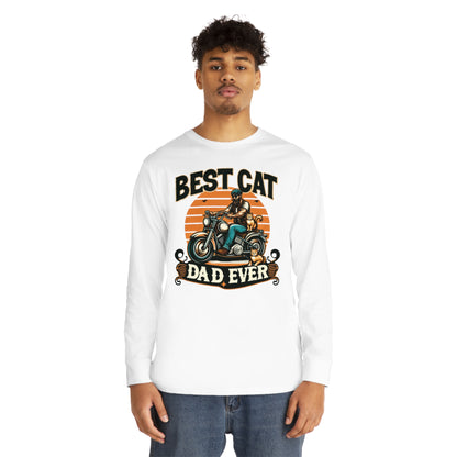 Best Motorcycle Cat Dad Ever Long Sleeve T-shirt