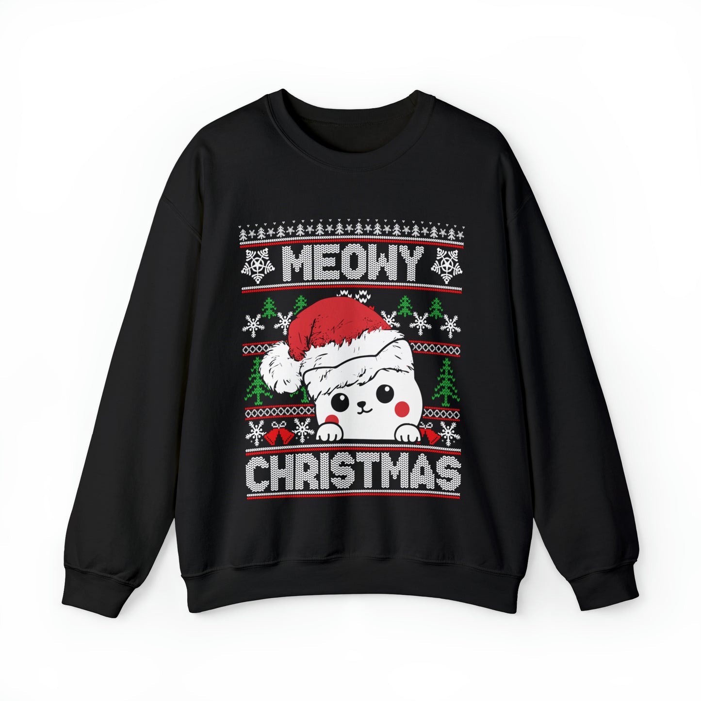 Meowy Christmas Cat Ugly Sweater Sweatshirt