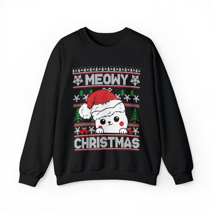 Meowy Christmas Cat Ugly Sweater Sweatshirt