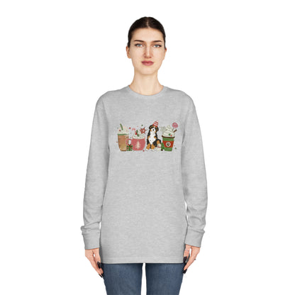 Australian Shepherd Dog Latte Christmas Long Sleeve Tee
