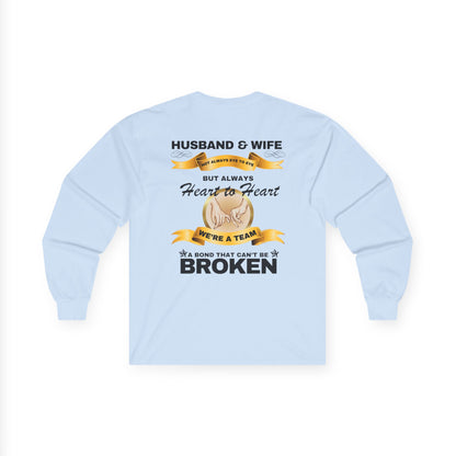 Husband & Wife Not Always Eye to Eye But Always Heart to Heart Long Sleeve Tee