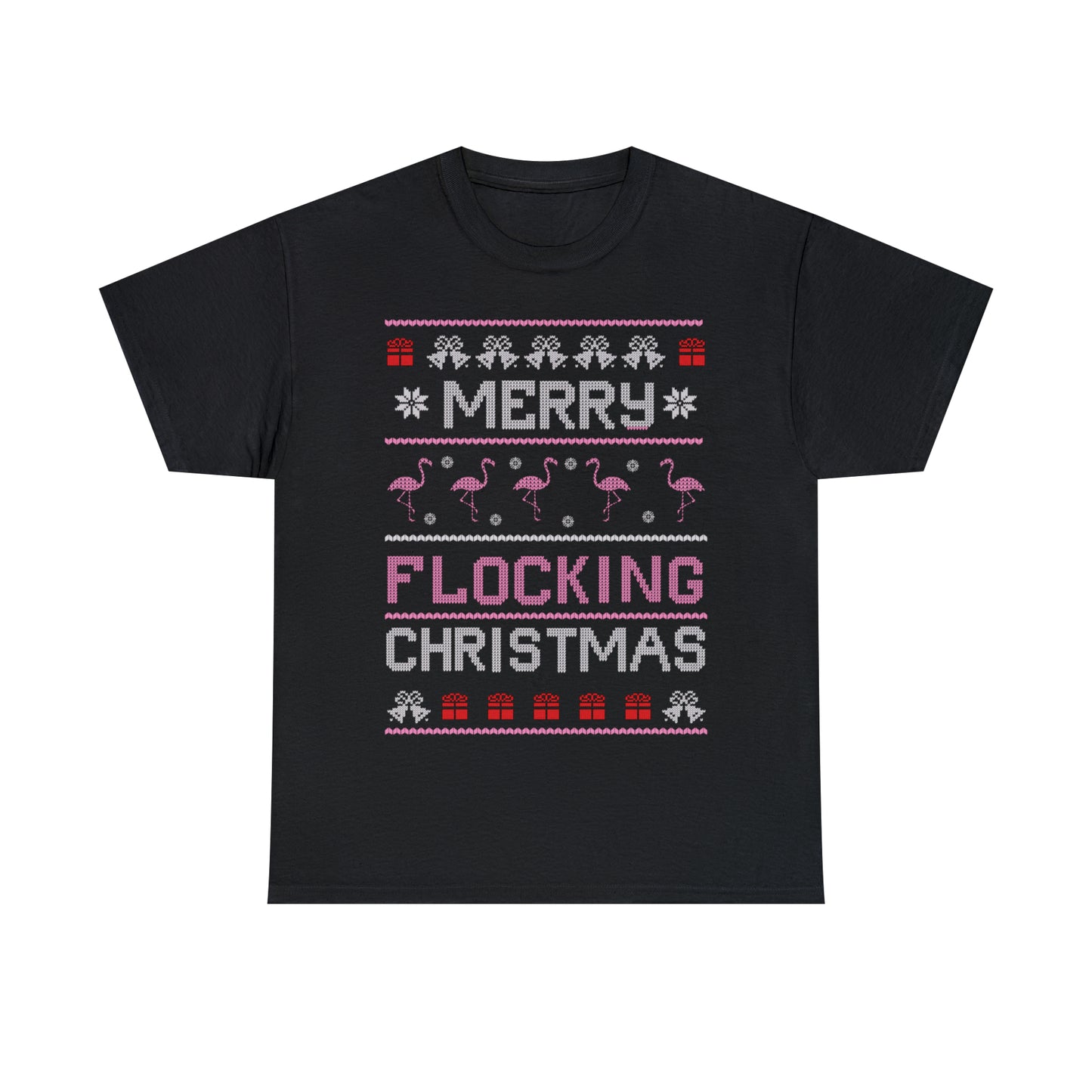 Merry Flocking Christmas Ugly Christmas Sweater Short Sleeve Tee