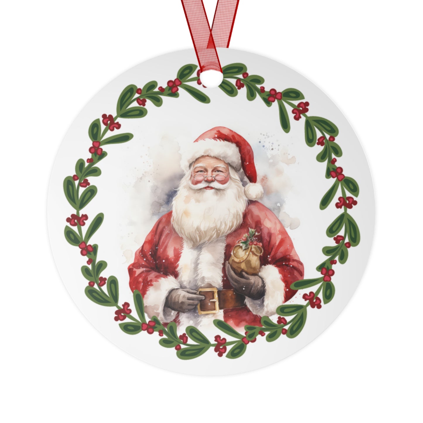 Santa with Small Sack Christmas Ornament