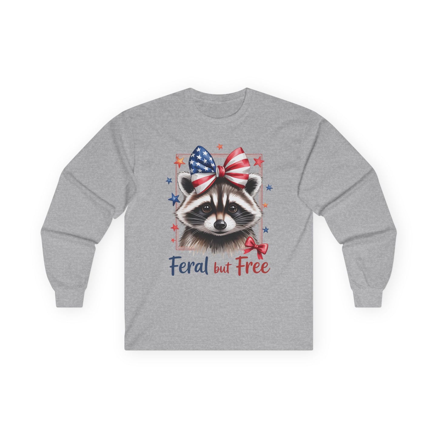 Feral But Free Raccoon Long Sleeve T-Shirt