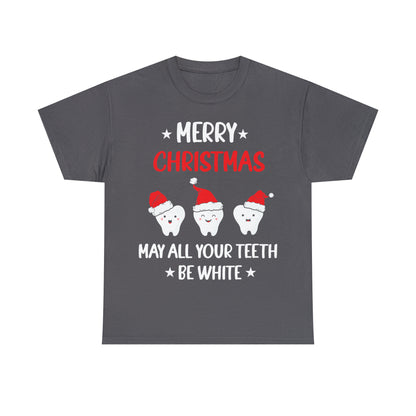 Merry Christmas May all Your Teeth Be White Christmas Short Sleeve Tee