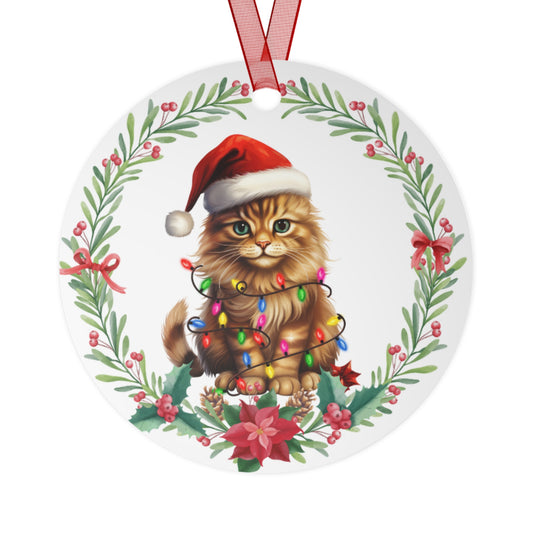 Persian Cat in Lights Ornament