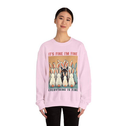 Easter Cat I'm Fine Sweatshirt