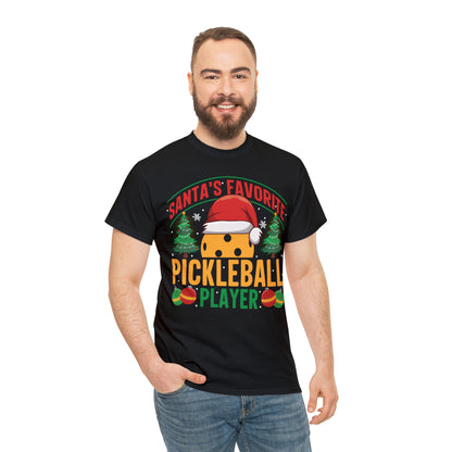 Santa's Favorite Pickleball Player Christmas Short Sleeve Tee