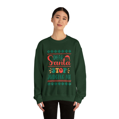 Santa Stop Judging Me Christmas Ugly Sweater Sweatshirt