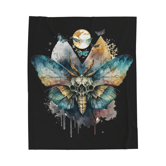 Watercolor Gothic Butterfly Blanket