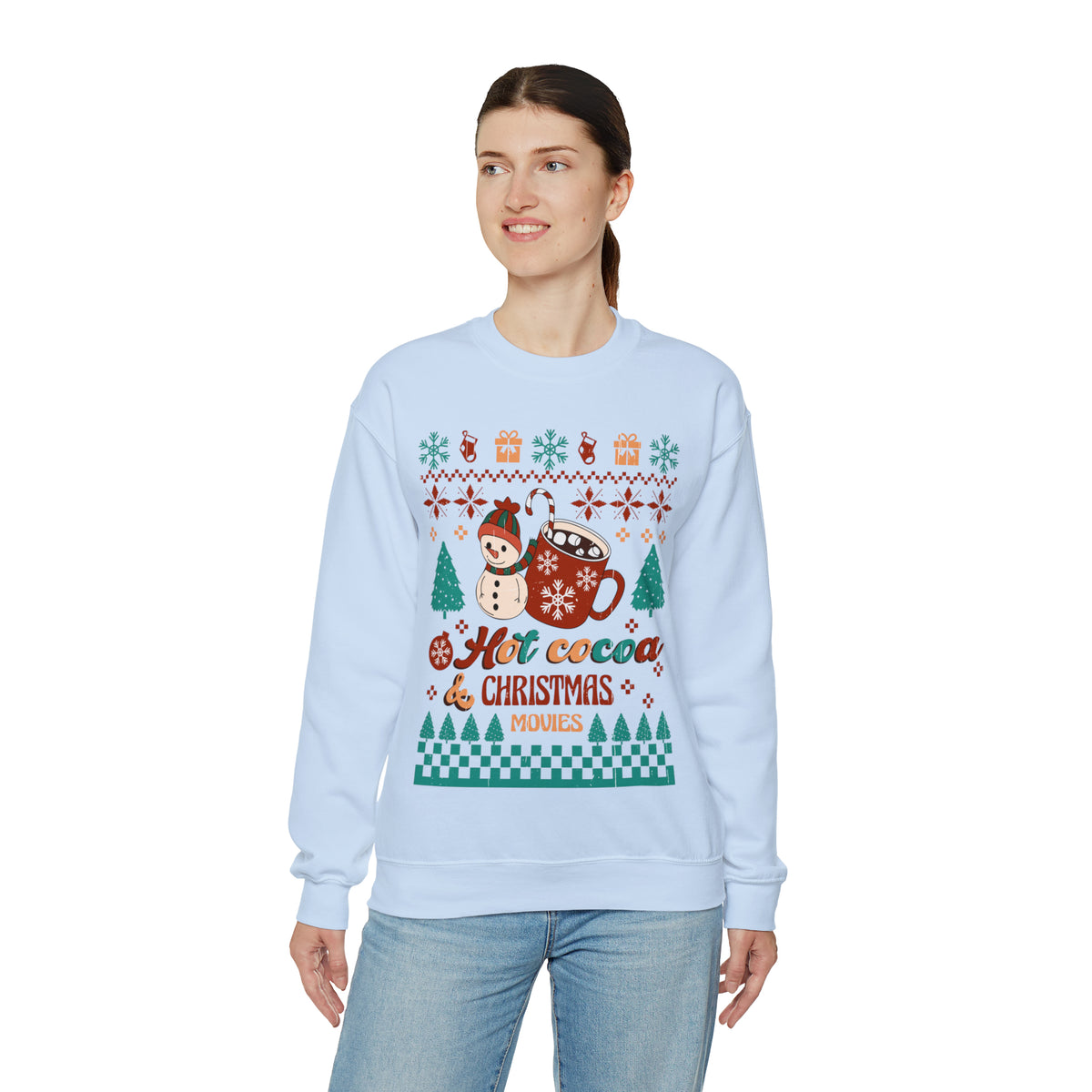 Hot Cocoa Christmas Movies Ugly Sweater  Sweatshirt