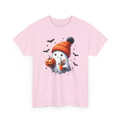 Cute Ghost Halloween Shirt Ghost With Hat Pumpkin Juice T-Shirt