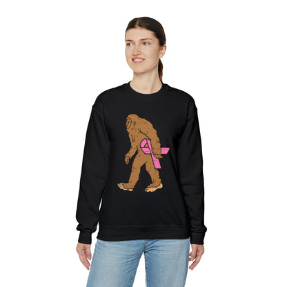 Squatch Bigfoot Breast Cancer Halloween Sweatshirt