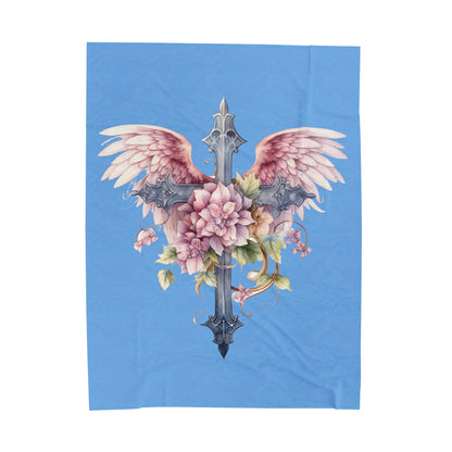 Cross with Wings Blanket