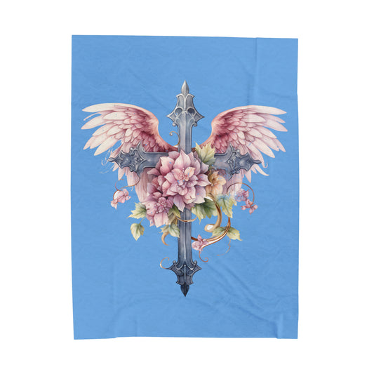 Cross with Wings Blanket