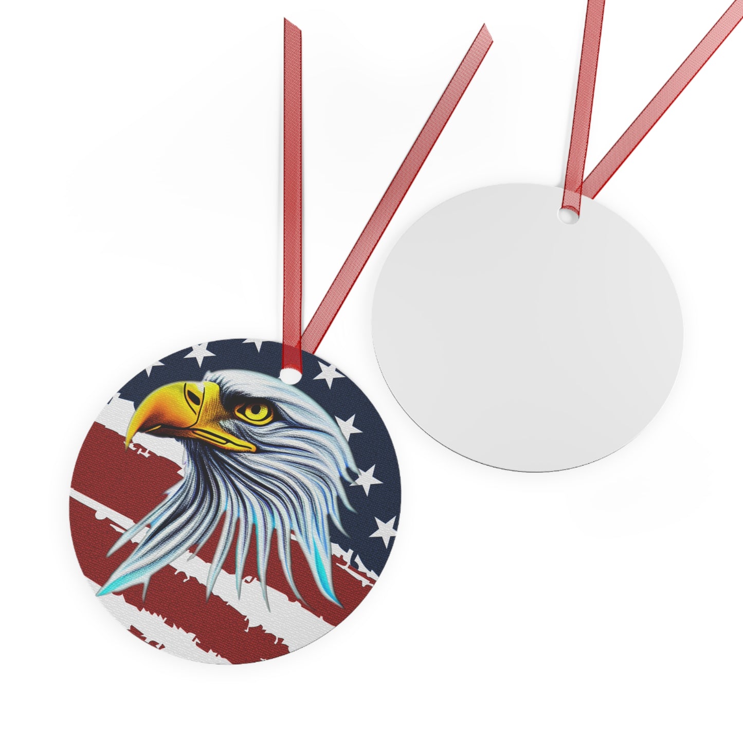 Eagle with American Flag Ornament