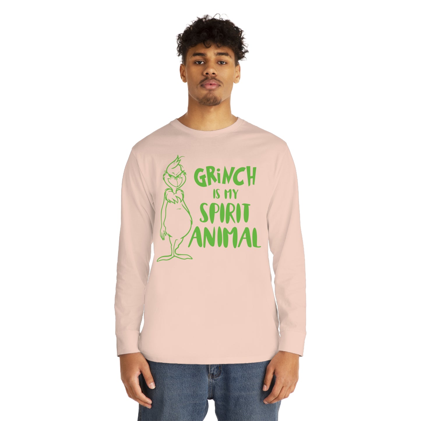 Grinch is My Spirit Animal Christmas Long Sleeve T-Shirt