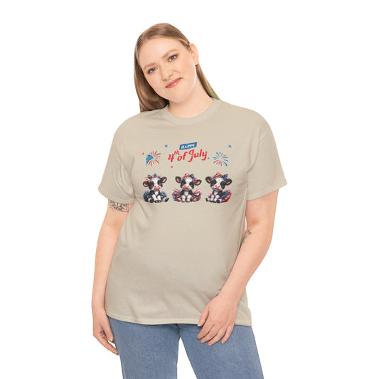 4th of July Cows in Tutus Short Sleeve Tshirt