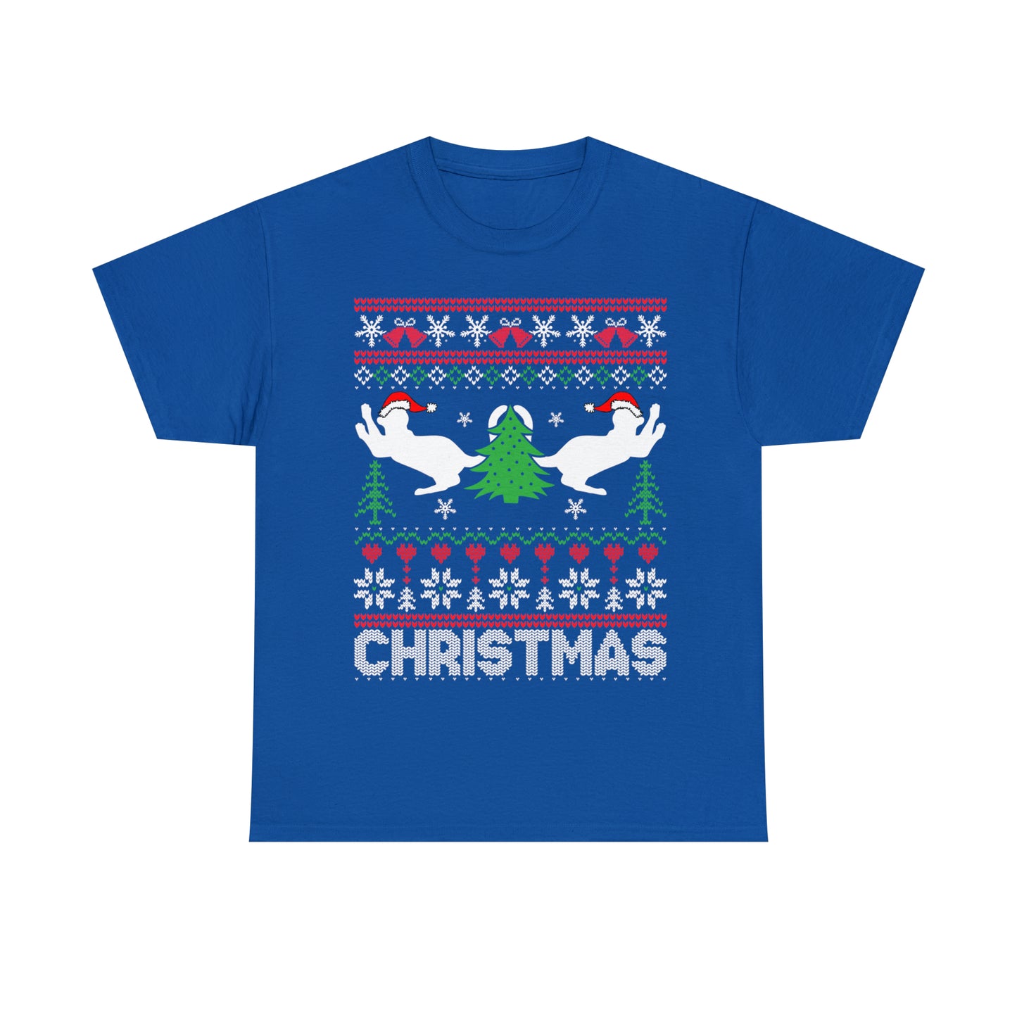 Christmas Cats Ugly Sweater Short Sleeve Tee