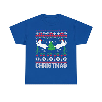 Christmas Cats Ugly Sweater Short Sleeve Tee