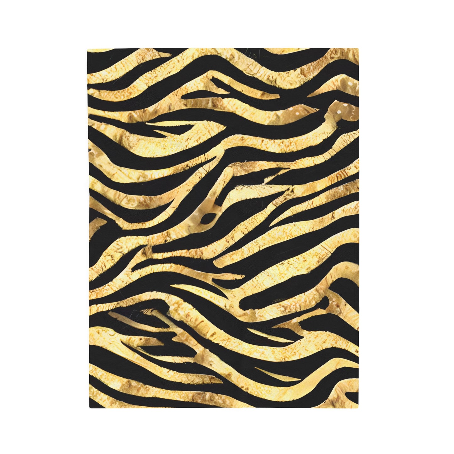 Gold Zebra Print Blanket