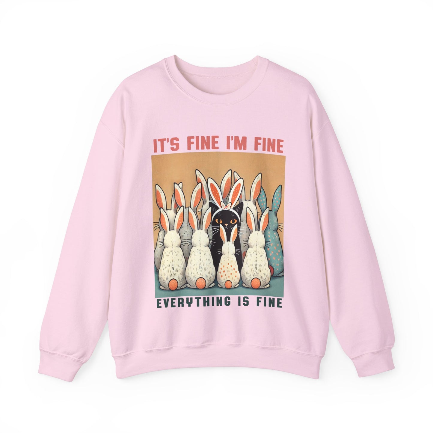 Easter Cat I'm Fine Sweatshirt