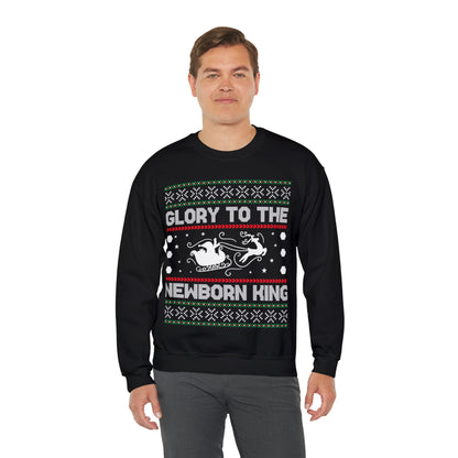Glory to the Newborn King Christmas Ugly Sweater Sweatshirt