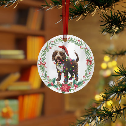 Lagotto Romagnolo Dog in Lights Ornament