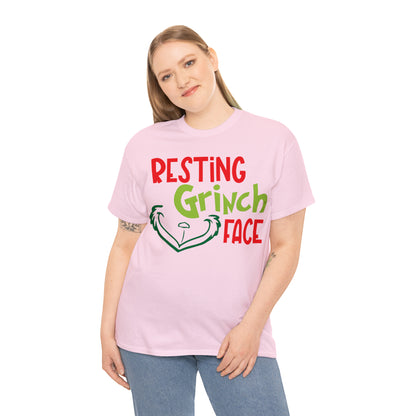 Resting Grinch Face Christmas Short Sleeve Tee