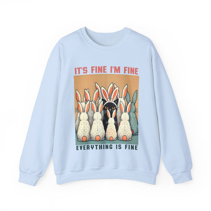 Easter Cat I'm Fine Sweatshirt