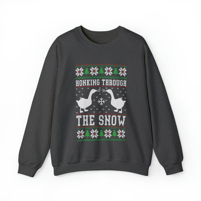 Honking Through The Snow Christmas Ugly Sweater Sweatshirt