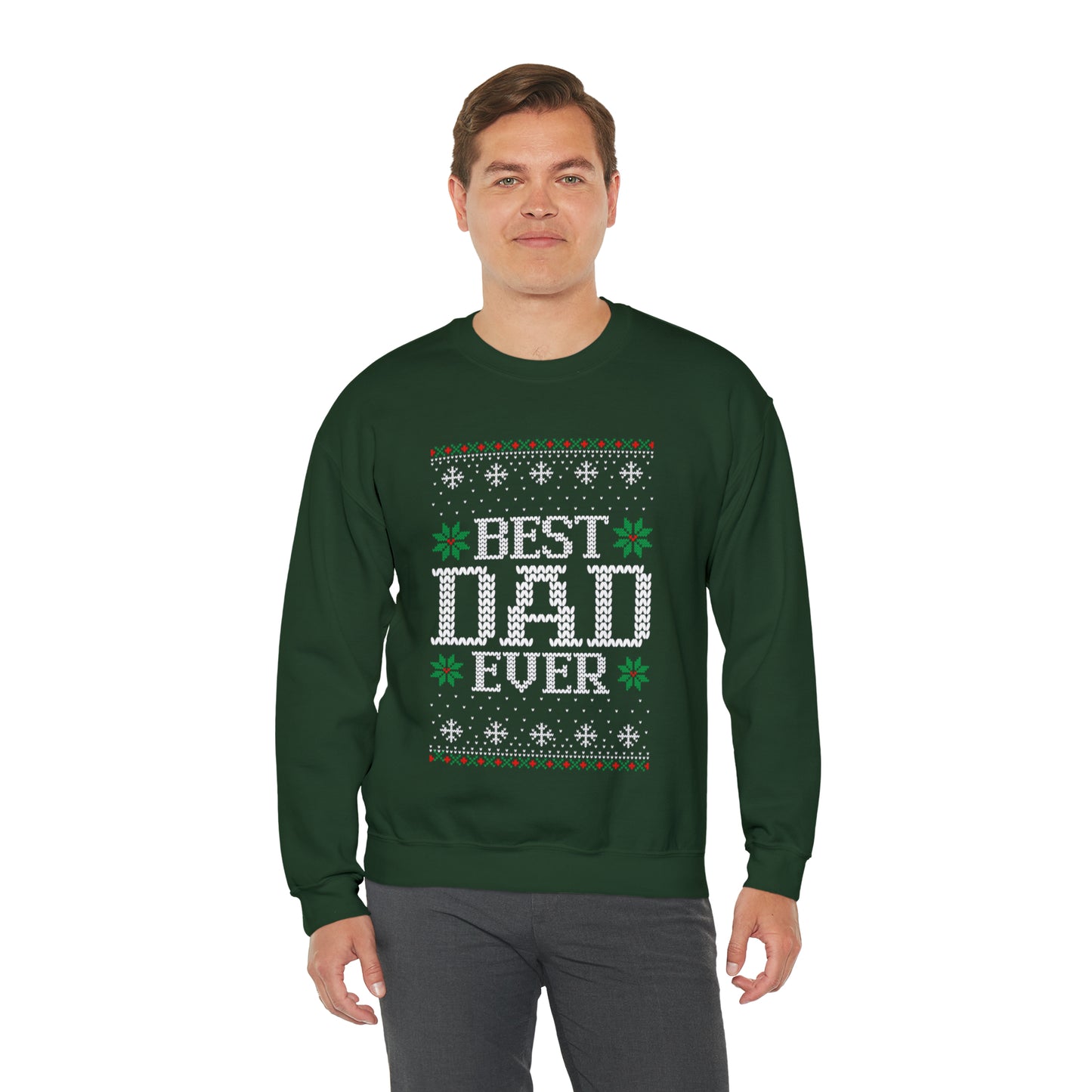 Best Dad Ever Christmas Ugly Sweater Sweatshirt