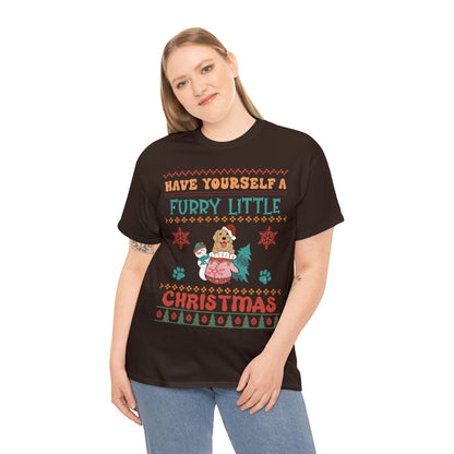 Have Yourself A Furry Little Christmas Ugly Sweater Short Sleeve Tee