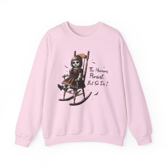 Horrors Persist But So Do I Annabelle Doll Sweatshirt