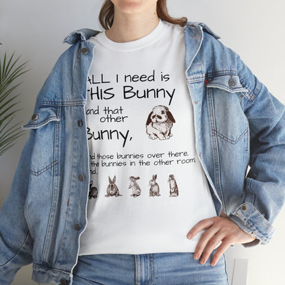 All The Bunnies Rabbit lover Unisex Heavy Cotton Tee
