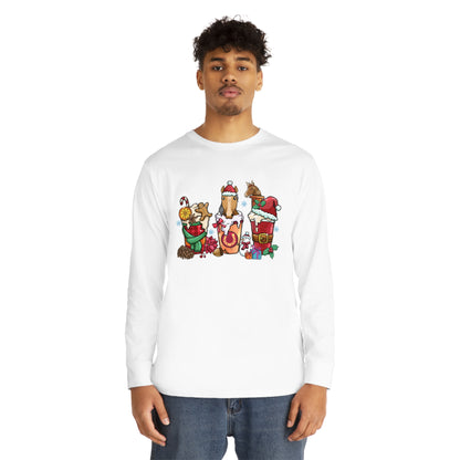 Horse Christmas Latte Long Sleeve Tee