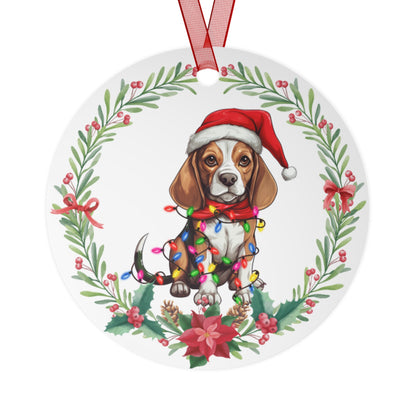 Beagle Dog in Lights Ornament