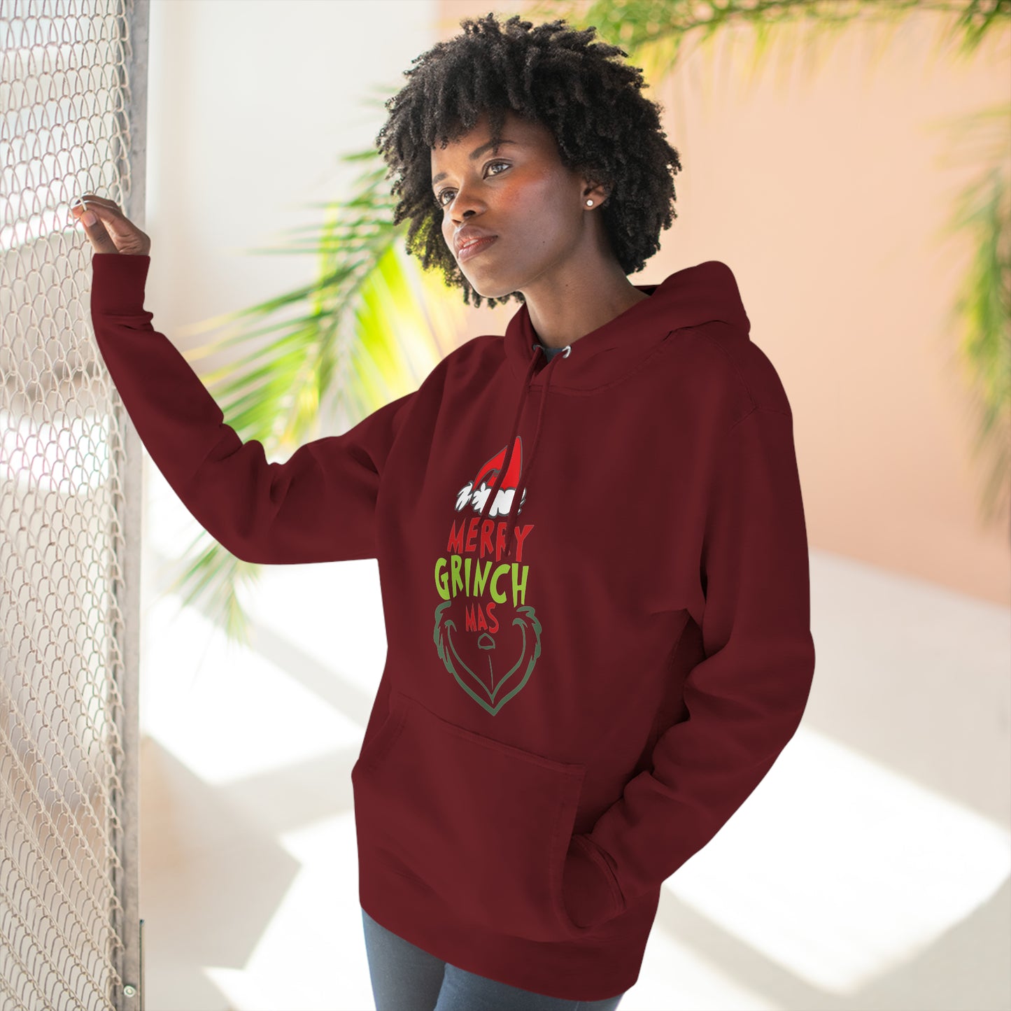 Merry Grinchmas Design 2 Christmas Pullover Hoodie