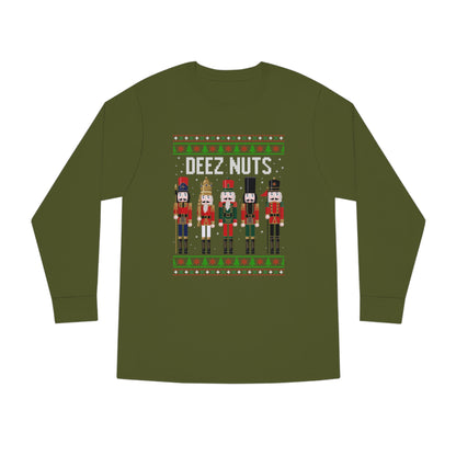 Deez Nuts Nutcracker Ugly Christmas Sweater Long Sleeve T-shirt