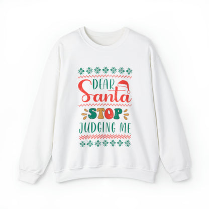 Santa Stop Judging Me Christmas Ugly Sweater Sweatshirt