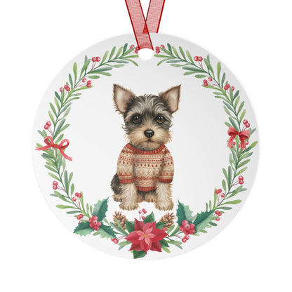 Schnauzer Dog in Sweater Ornament