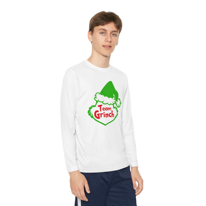 Team Grinch Christmas Youth Long Sleeve Tee