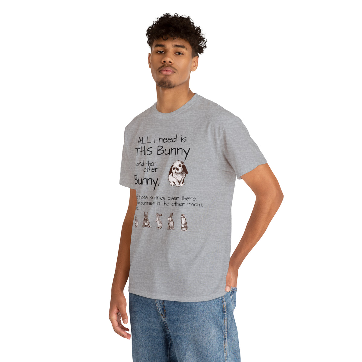 All The Bunnies Rabbit lover Unisex Heavy Cotton Tee