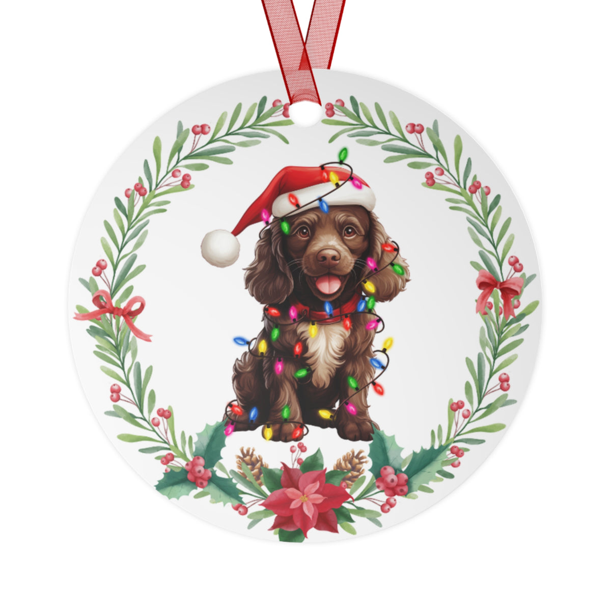 Boykin Spaniel Dog in Lights Ornament