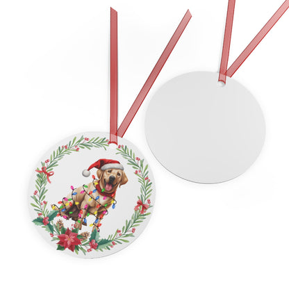 Labrador Retriever Dog in Lights Ornament
