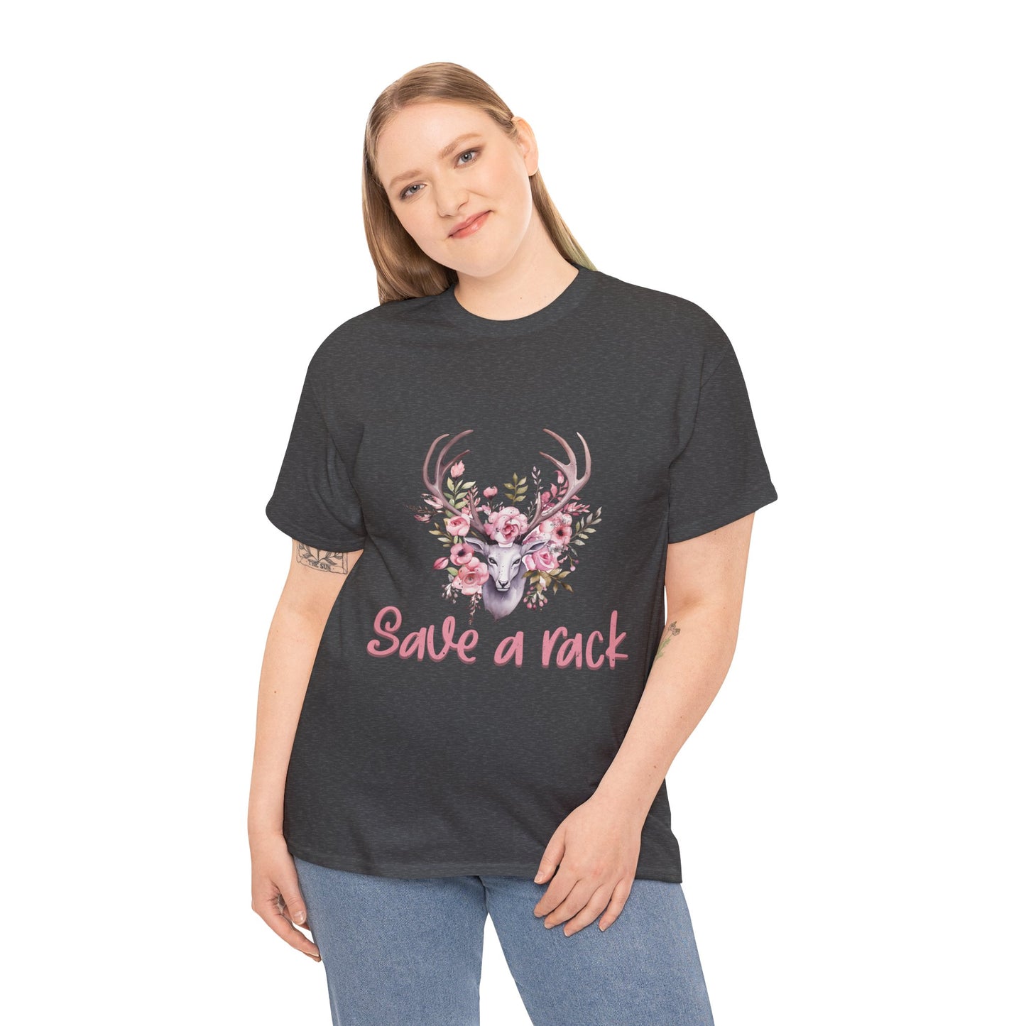 Save a Rack Deer Breast Cancer Short Sleeve Tee