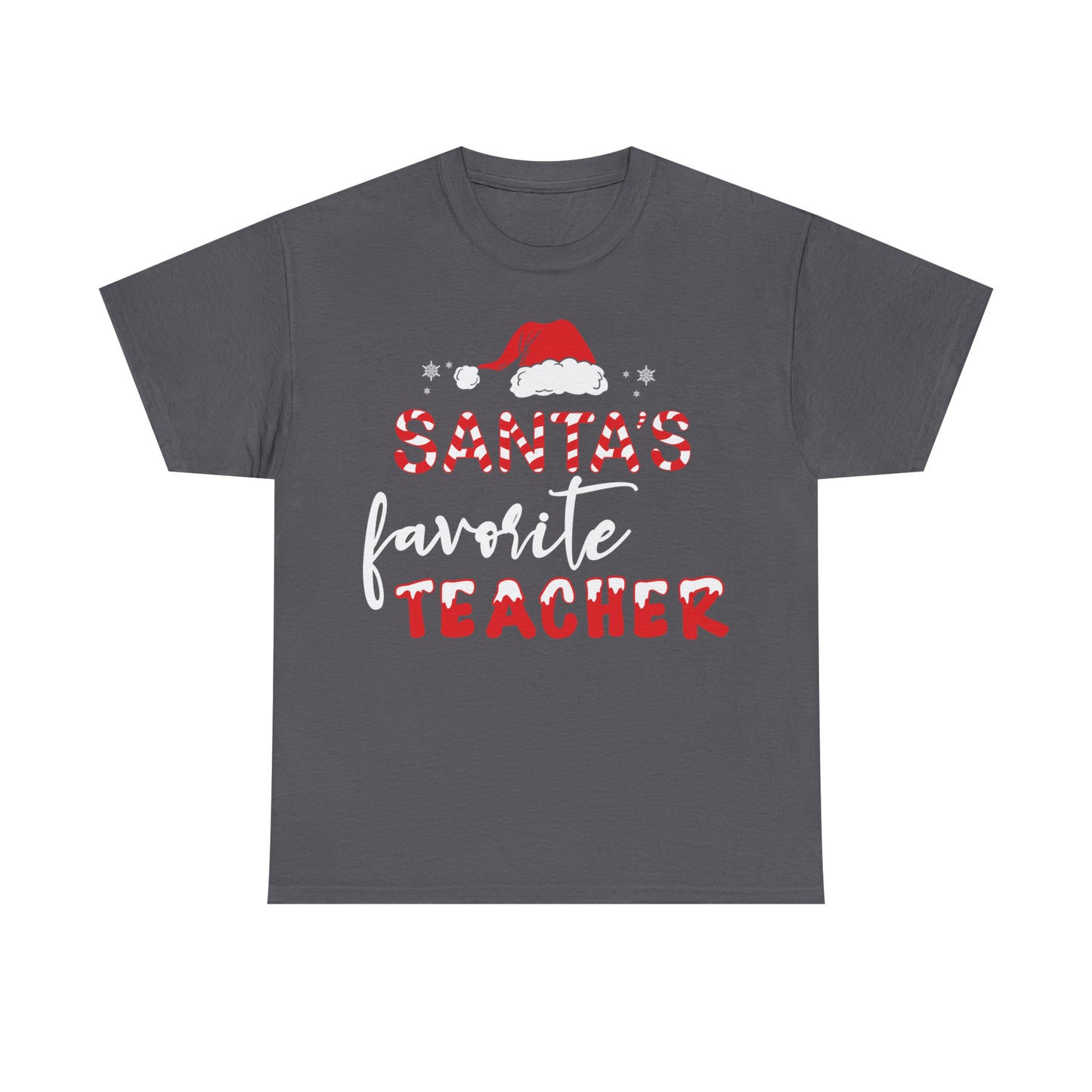 Santa's Favorite Teacher Christmas Short Sleeve Tee