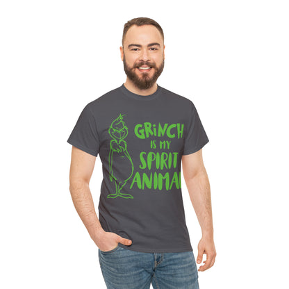 Grinch is My Spirit Animal Christmas Short Sleeve Tee