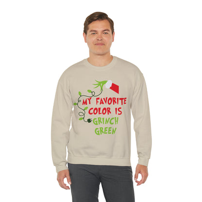 My Favorite Color is Grinch Green Christmas Sweatshirt